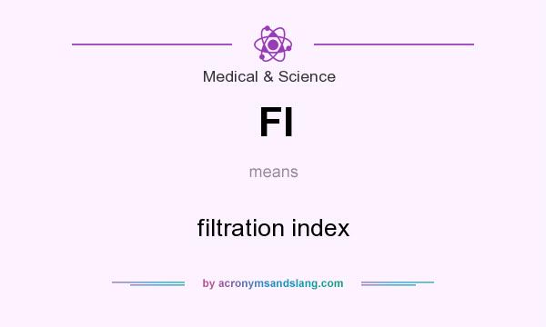 What does FI mean? It stands for filtration index