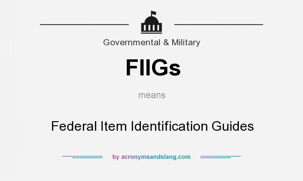 What does FIIGs mean? It stands for Federal Item Identification Guides