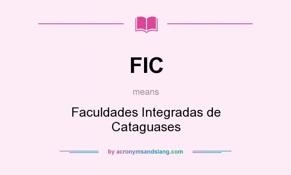 What does FIC mean? It stands for Faculdades Integradas de Cataguases