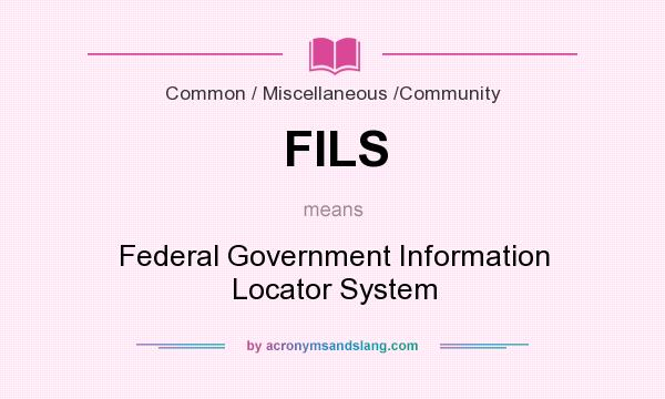 What does FILS mean? It stands for Federal Government Information Locator System