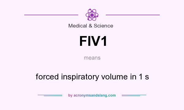 What does FIV1 mean? It stands for forced inspiratory volume in 1 s