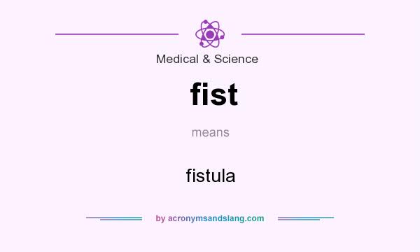 What does fist mean? It stands for fistula