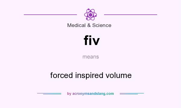 What does fiv mean? It stands for forced inspired volume