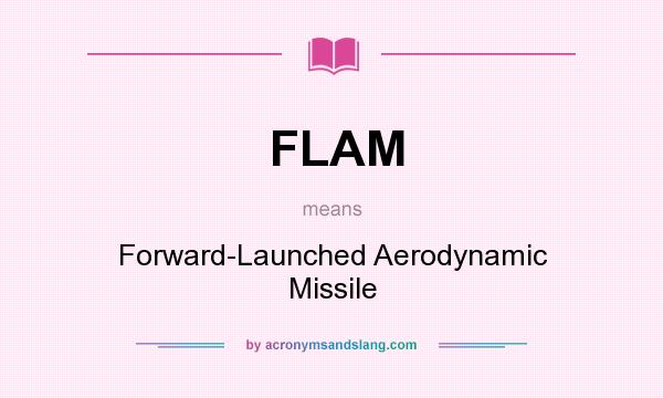 What does FLAM mean? It stands for Forward-Launched Aerodynamic Missile