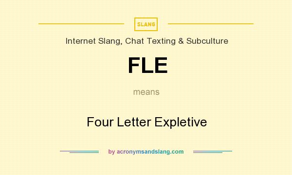 FLE Four Letter Expletive In Internet Slang Chat Texting 