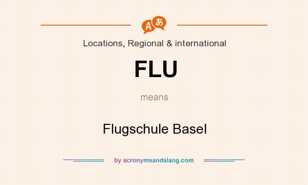 What does FLU mean? It stands for Flugschule Basel