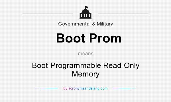 What does Boot Prom mean? It stands for Boot-Programmable Read-Only Memory