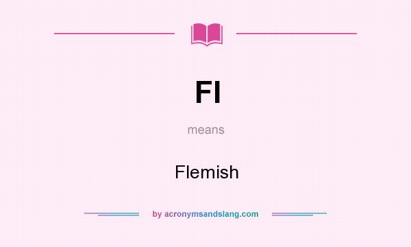 What does Fl mean? It stands for Flemish
