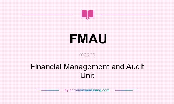 What does FMAU mean? It stands for Financial Management and Audit Unit