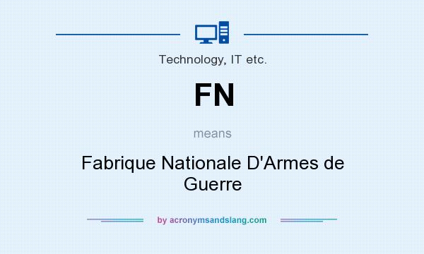 What does FN mean? It stands for Fabrique Nationale D`Armes de Guerre