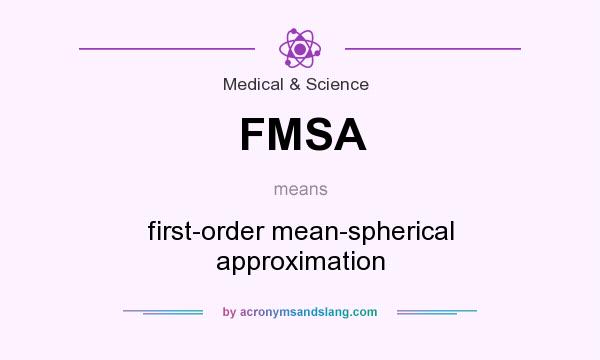 What does FMSA mean? It stands for first-order mean-spherical approximation