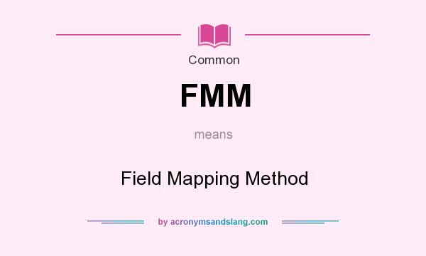 What does FMM mean? It stands for Field Mapping Method