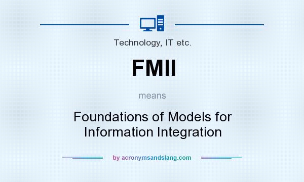 What does FMII mean? It stands for Foundations of Models for Information Integration