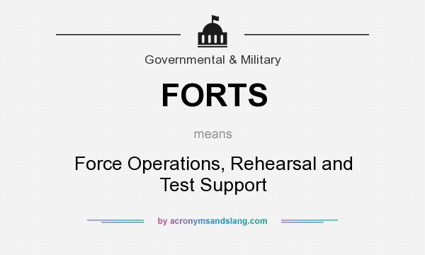 What does FORTS mean? It stands for Force Operations, Rehearsal and Test Support