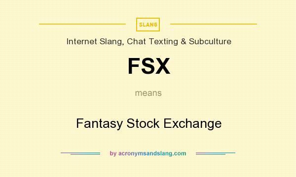What does FSX mean? It stands for Fantasy Stock Exchange