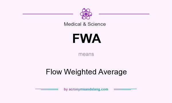 What does FWA mean? It stands for Flow Weighted Average