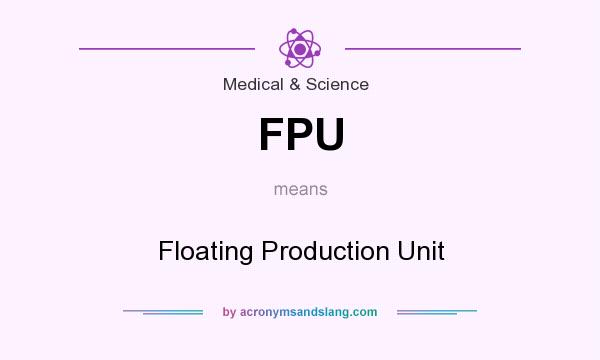 What does FPU mean? It stands for Floating Production Unit