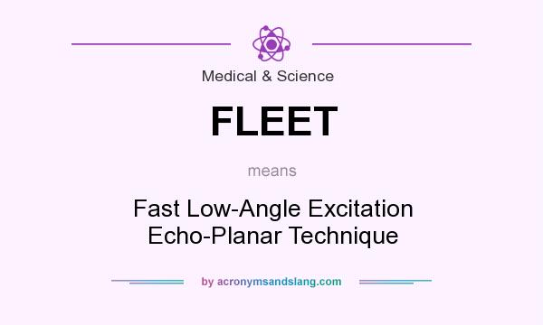 What does FLEET mean? It stands for Fast Low-Angle Excitation Echo-Planar Technique