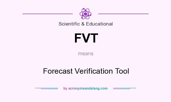 What does FVT mean? It stands for Forecast Verification Tool