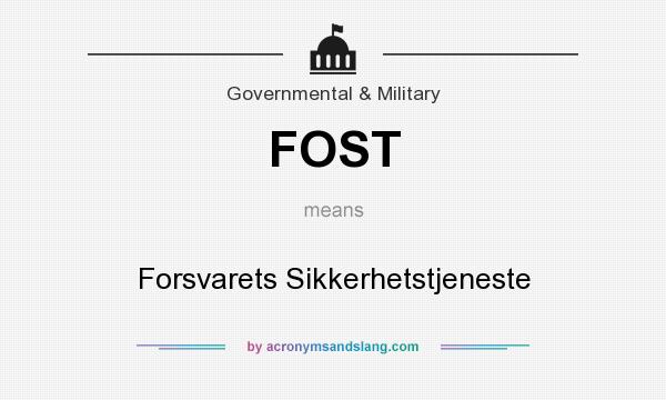 What does FOST mean? It stands for Forsvarets Sikkerhetstjeneste
