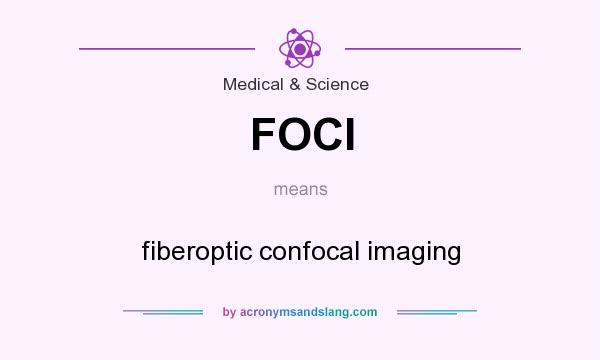 What does FOCI mean? It stands for fiberoptic confocal imaging