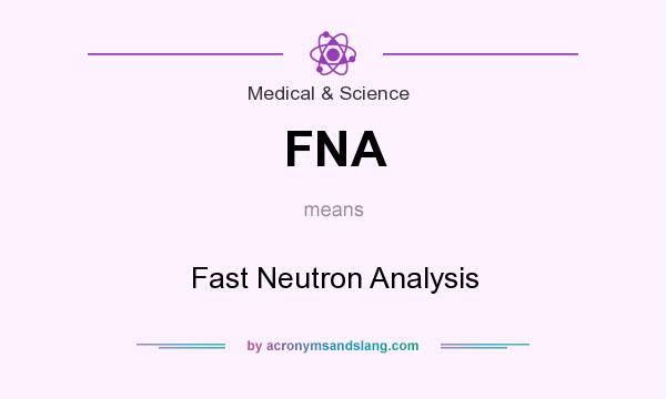 What does FNA mean? It stands for Fast Neutron Analysis