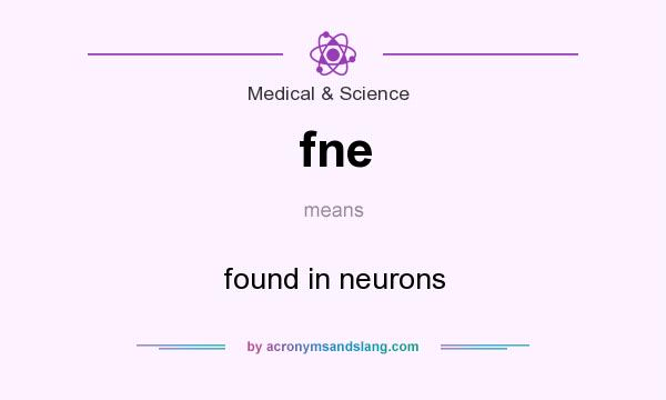What does fne mean? It stands for found in neurons