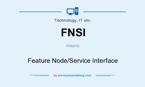 What does FNSI mean? It stands for Feature Node/Service Interface