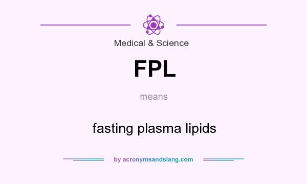 What does FPL mean? It stands for fasting plasma lipids