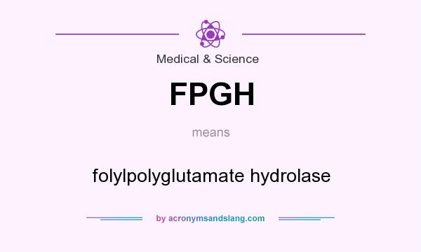 What does FPGH mean? It stands for folylpolyglutamate hydrolase