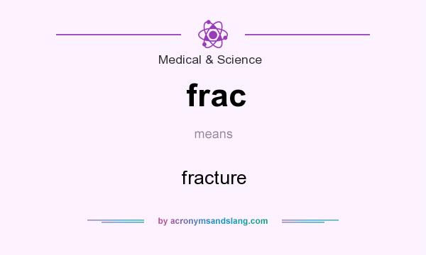 What does frac mean? It stands for fracture