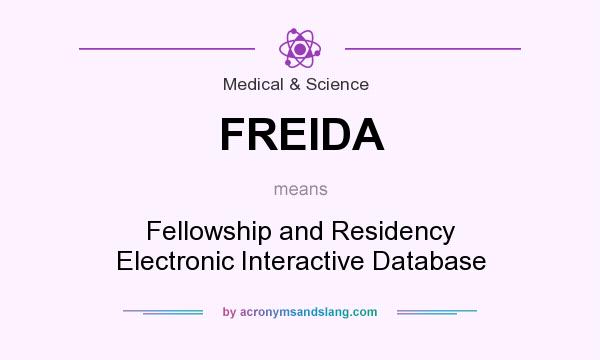 What does FREIDA mean? It stands for Fellowship and Residency Electronic Interactive Database