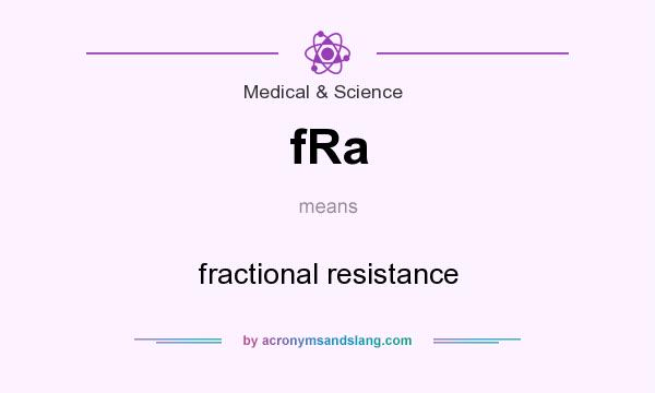 What does fRa mean? It stands for fractional resistance