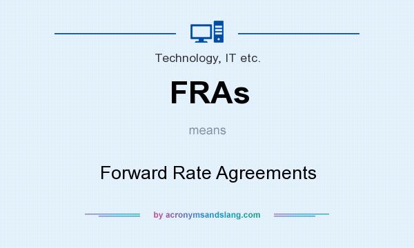 What does FRAs mean? It stands for Forward Rate Agreements
