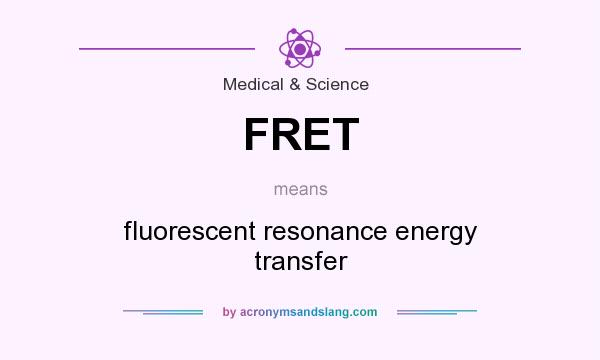 What does FRET mean? It stands for fluorescent resonance energy transfer