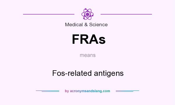 What does FRAs mean? It stands for Fos-related antigens