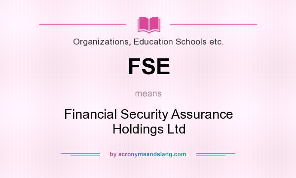 What does FSE mean? It stands for Financial Security Assurance Holdings Ltd