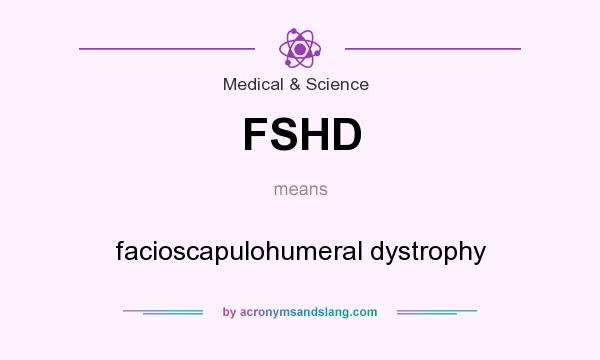 What does FSHD mean? It stands for facioscapulohumeral dystrophy
