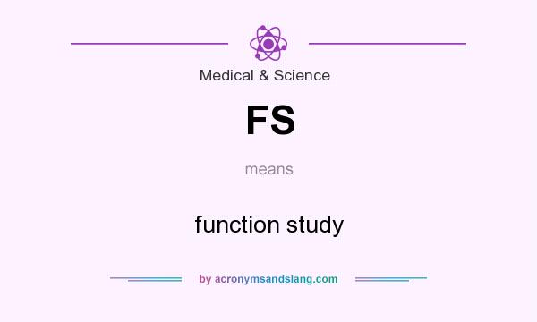 What does FS mean? It stands for function study