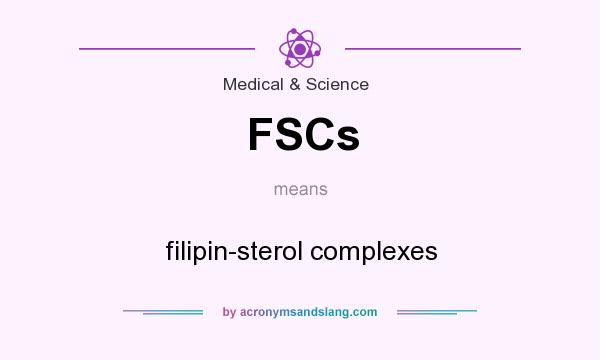 What does FSCs mean? It stands for filipin-sterol complexes