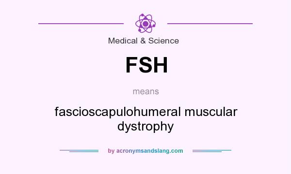 What does FSH mean? It stands for fascioscapulohumeral muscular dystrophy