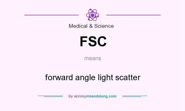 What does FSC mean? It stands for forward angle light scatter