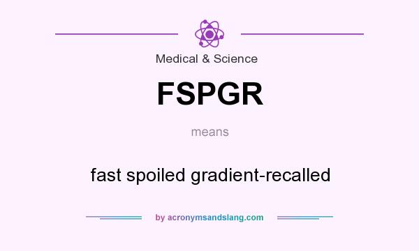 What does FSPGR mean? It stands for fast spoiled gradient-recalled