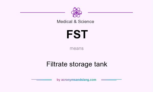 What does FST mean? It stands for Filtrate storage tank