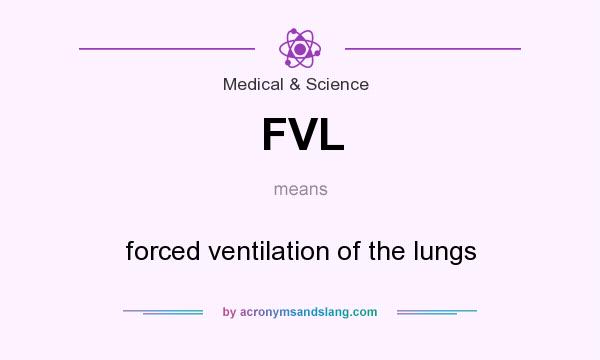 What does FVL mean? It stands for forced ventilation of the lungs