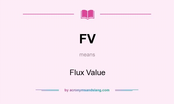What does FV mean? It stands for Flux Value