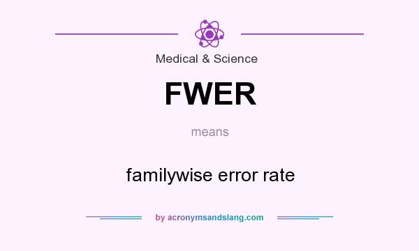 What does FWER mean? It stands for familywise error rate