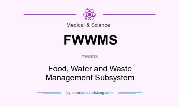 What does FWWMS mean? It stands for Food, Water and Waste Management Subsystem