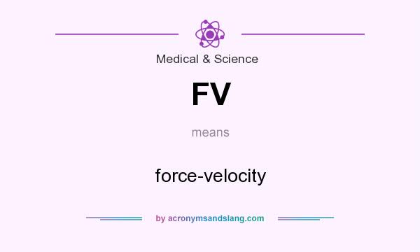 What does FV mean? It stands for force-velocity