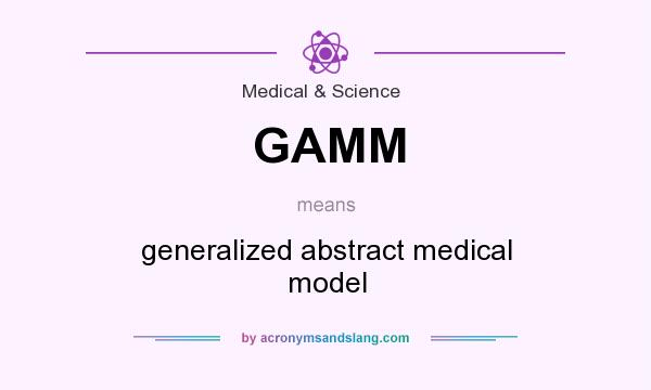 What does GAMM mean? It stands for generalized abstract medical model
